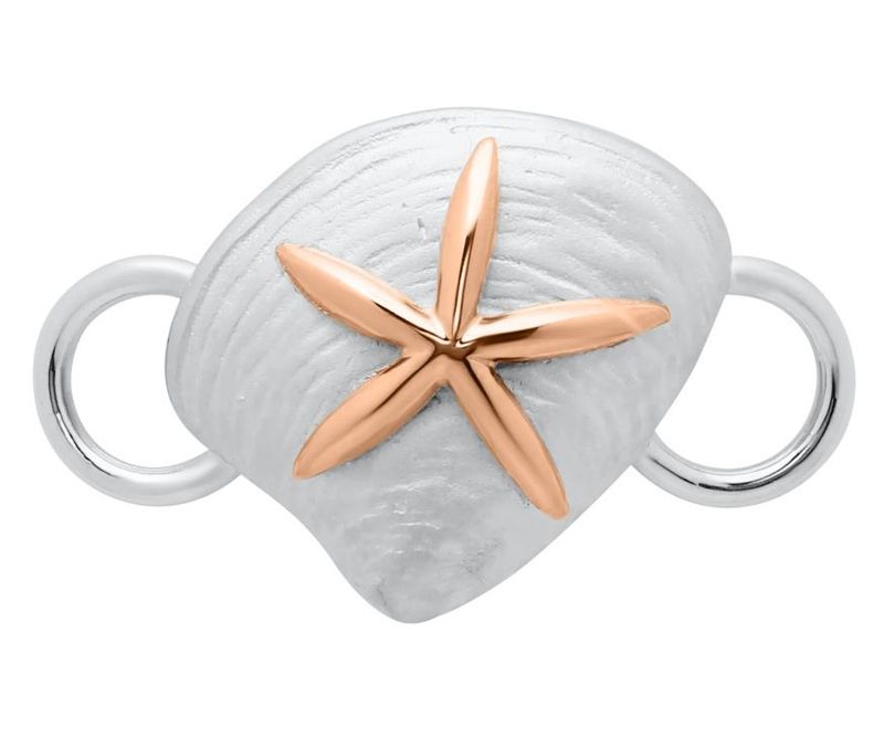 SS and Rose Gold Convertible Clam Shell Clasp