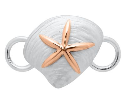 SS and Rose Gold Convertible Clam Shell Clasp