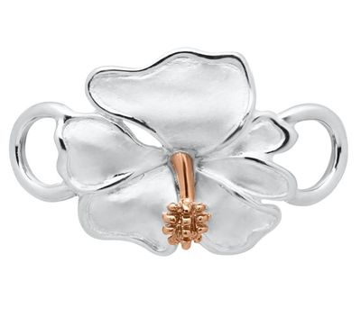 SS and Rose Gold Convertible Hibiscus Clasp