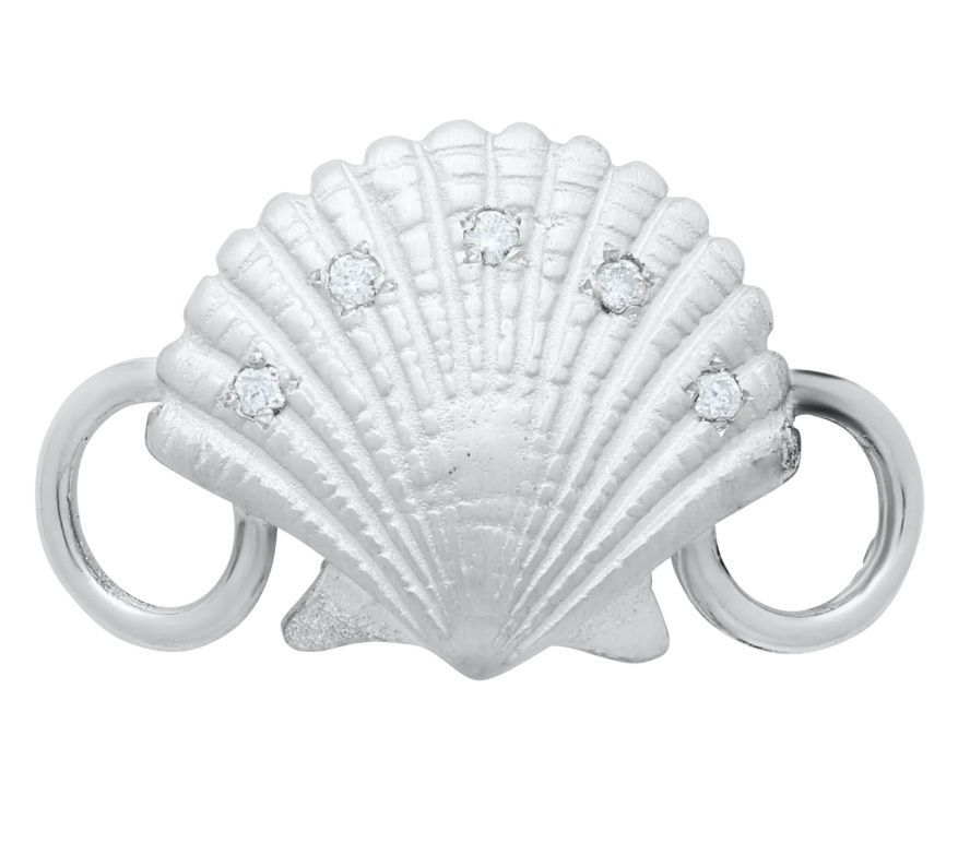 SS Convertible Diamond Scallop Clasp