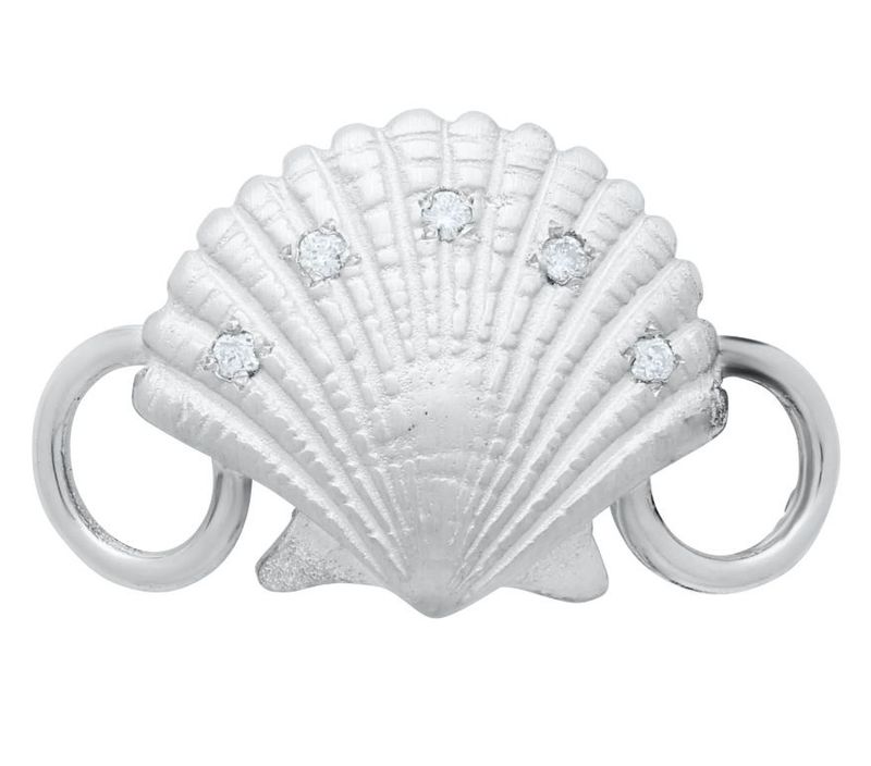 SS Convertible Diamond Scallop Clasp