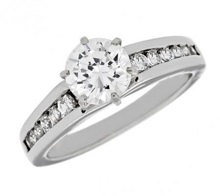 Channel-Set Graduated Diamond Engagement Mounting
