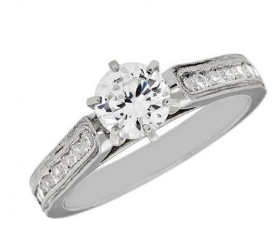 Victorian Channel-Set Diamond Engagement Mounting