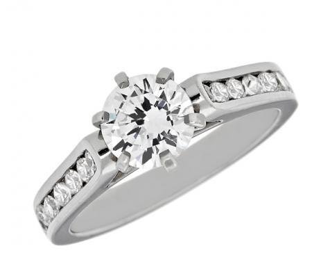 Channel-Set Diamond Engagement Mounting