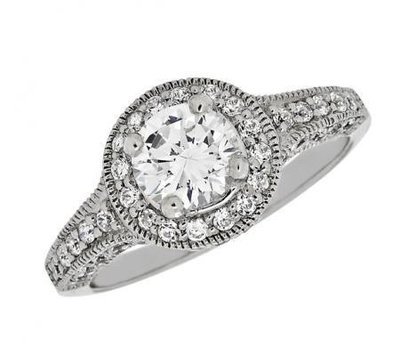Victorian Halo-Style Diamond Engagement Mounting