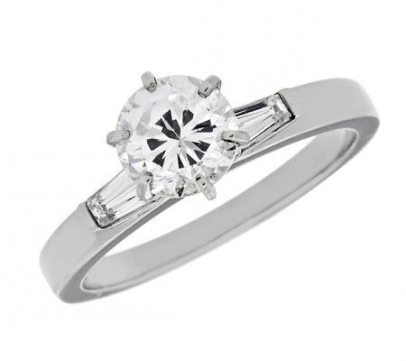 Baguette Diamond Engagement Mounting