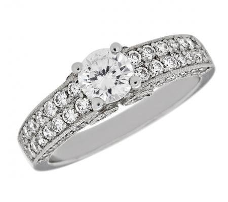 Victorian Two-Row Diamond Engagement Mounting