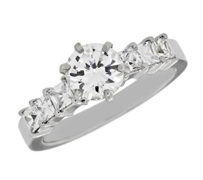 Princess-Cut Diamond Engagement Mounting