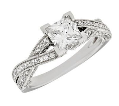 Split-Shank Diamond Engagement Mounting