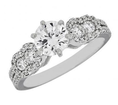 Pave-Style Diamond Engagement Mounting