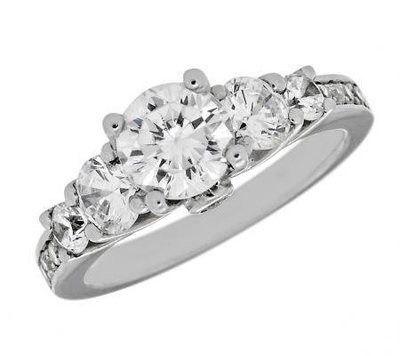 Split-Shank Pave Diamond Engagement Mounting