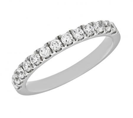Prong-Set Diamond Wedding Band