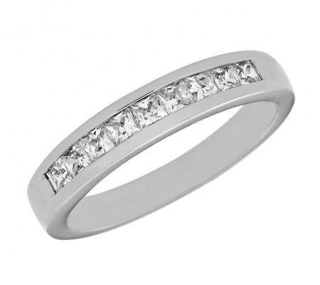 Channel-Set Princess-Cut Diamond Wedding Band
