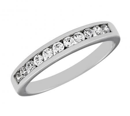 Channel-Set Round Diamond Wedding Band