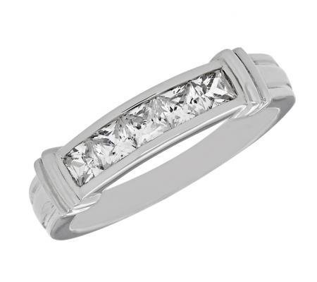 Channel-Set Princess-Cut Diamond Wedding Band