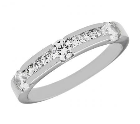 Channel-Set Diamond Wedding Band