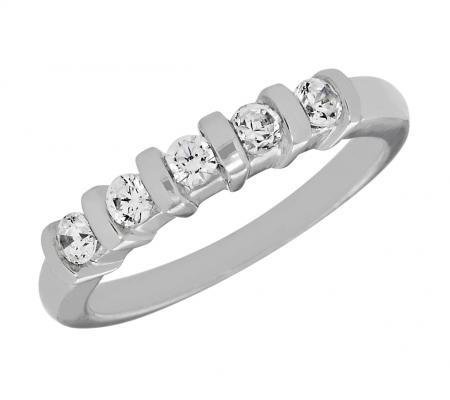 Bar-Set Diamond Wedding Band