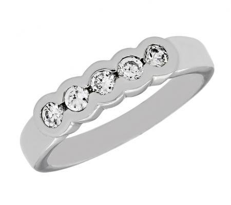 Bezel-Set Diamond Wedding Band