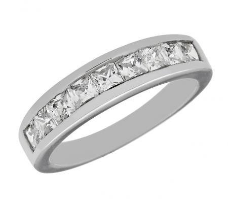 Channel-Set Princess-Cut Diamond Wedding Band