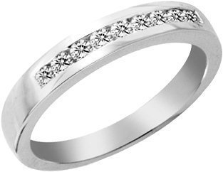 Channel-Set Round Diamond Wedding Band