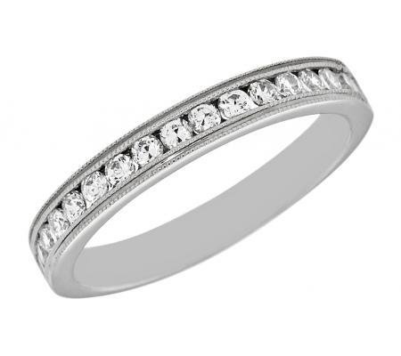 Victorian Channel-Set Diamond Wedding Band