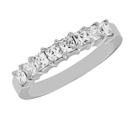 Princess-Cut Diamond Wedding Band