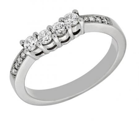 Edged Diamond Curved Wedding Band