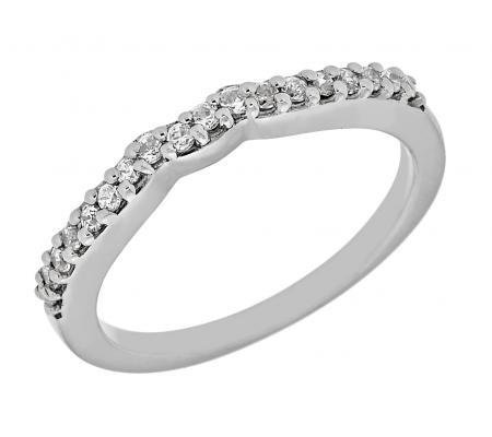 Pave-Style Diamond Curved Wedding Band