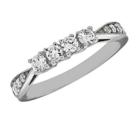 Edged Diamond Wedding Band