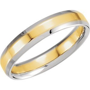 Comfort-Fit Two-Tone Wedding Band