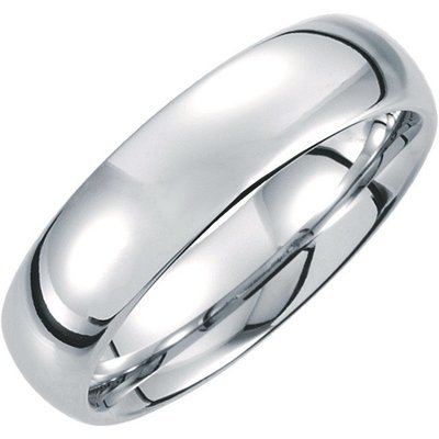Comfort-Fit Domed Tungsten Wedding Band