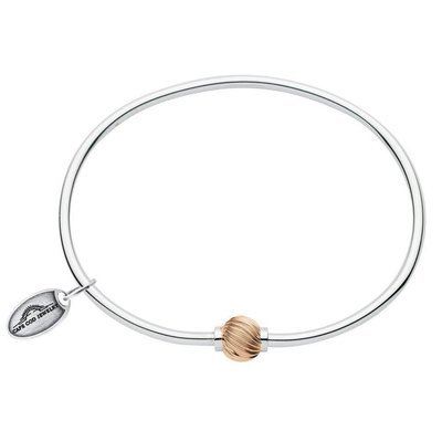 SS and Rose Gold Cape Cod Swirl-Ball Bracelet