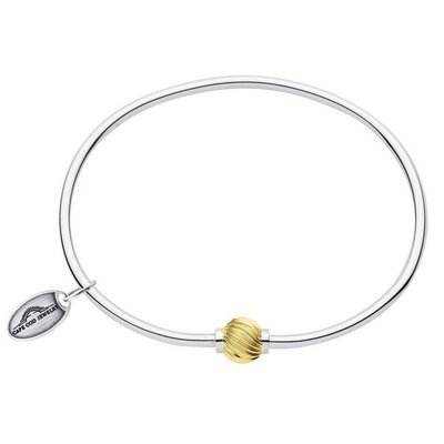 SS and Yellow Gold Cape Cod Swirl-Ball Bracelet