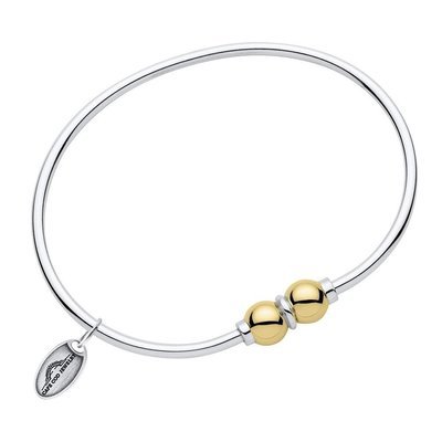 SS and Yellow Gold Cape Cod Double-Ball Bracelet