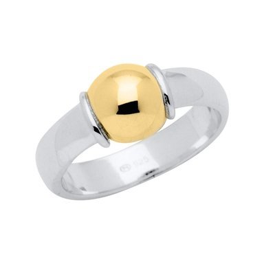 SS and Yellow Gold Cape Cod Single-Ball Ring
