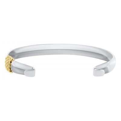 SS and Yellow Gold Convertible Bracelet - Wide