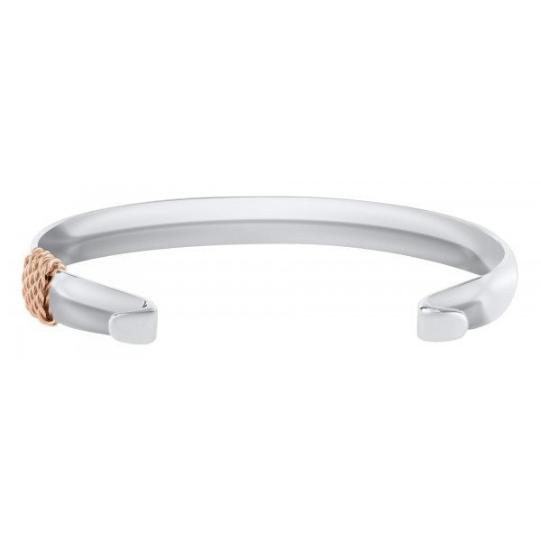 SS and Rose Gold Convertible Bracelet - Wide