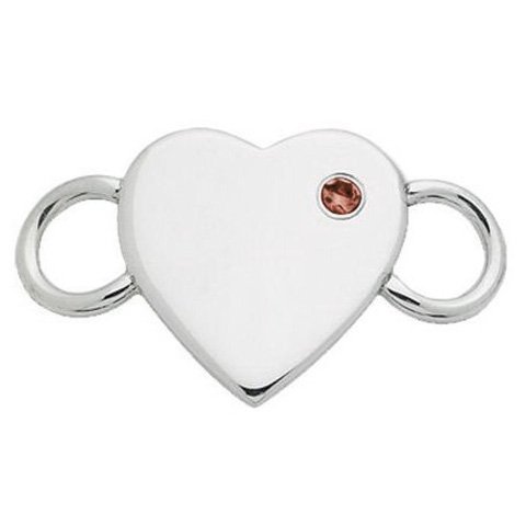 SS Convertible Birthstone Heart Clasp