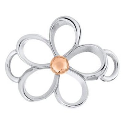 SS and Rose Gold Convertible Open Flower Clasp