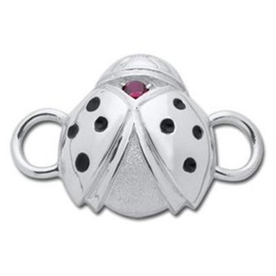 SS Convertible Garnet Ladybug Clasp