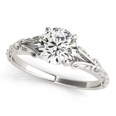Detailed-Shank Diamond Engagement Mounting