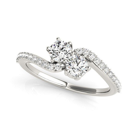 14KWG 1.00ct Diamond "Forever-Two" Ring