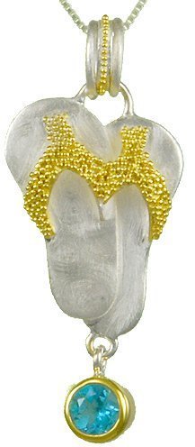 Michou Topaz Flipflops Pendant - Poseidon's Treasures