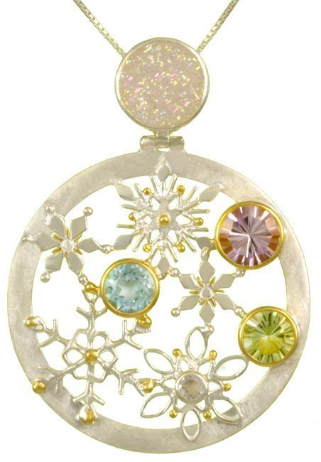 Michou "Glittering Snow" Pendant - Winter Wonderland