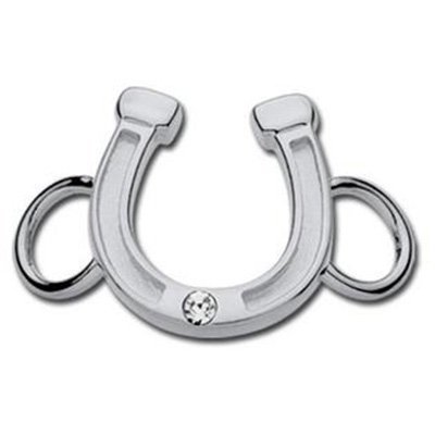 SS Convertible Crystal Horseshoe Clasp