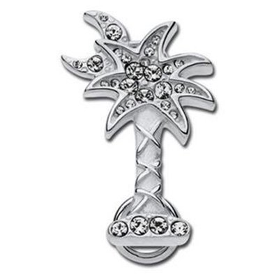SS Convertible Crystal Palmetto Clasp