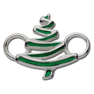 SS Convertible Green Christmas Tree Clasp