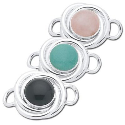 SS Convertible Gemstone Love Knot Clasp