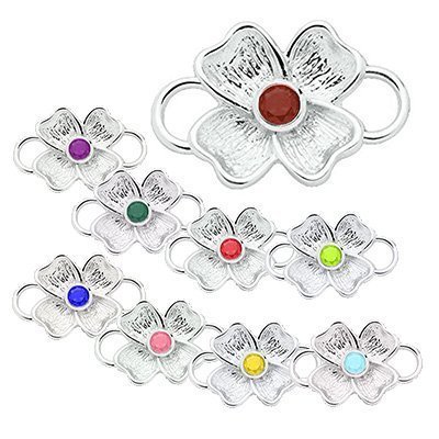 SS Convertible Birthstone Flower Clasp