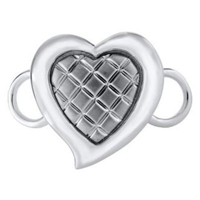 SS Convertible Quilted Heart Clasp